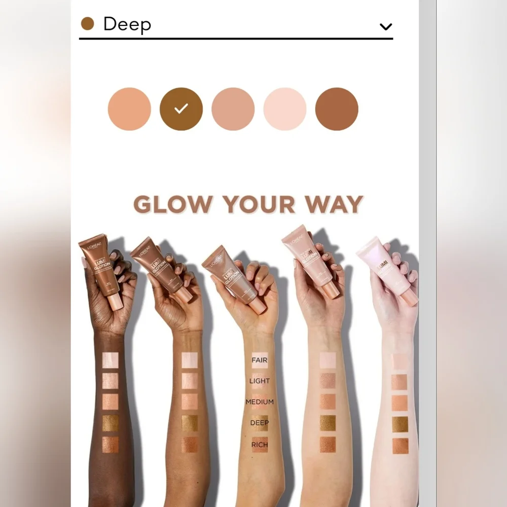 3 Qty L'Oreal True Match‎ Lumi Glotion - Color 904 Deep New